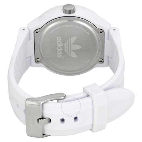 adidas uhr weiß silikon|ADIDAS Aberdeen White Silicone Men's Watch ADH9084 .